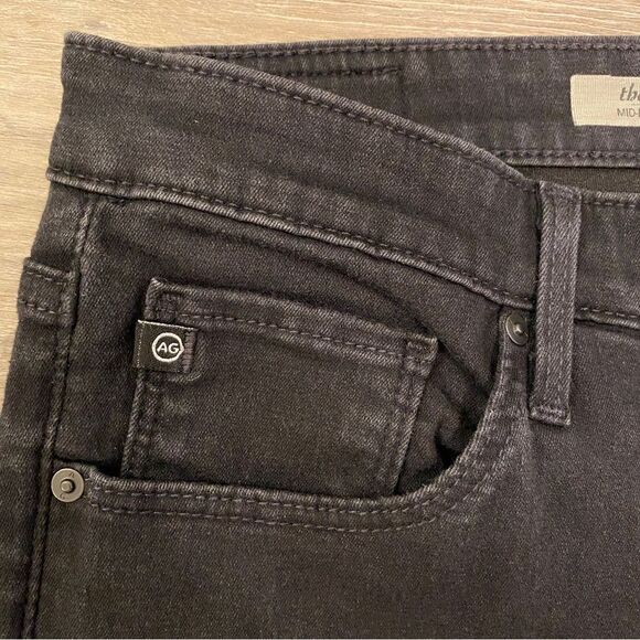 NEW AG PRIMA MID-RISE CIGARETTE JEANS MIDNIGHT BLACK 31R ADRIANO GOLDSCHMIED - Picture 14 of 16